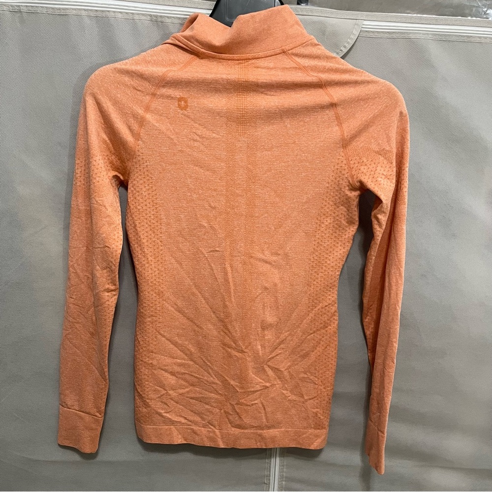 Figs Seamless Orange Quarter zip